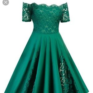 Sucrefas green lace dress NWT